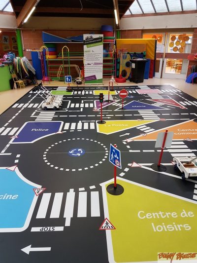 Circuit pédagogique 48m2 éducation routière en école maternelle - www.tousenroute.com