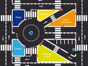 Plan du Circuit d'éducation routière école démontable 72m2 - www.tousenroute.com