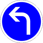 Panneau Obligation de tourner à gauche - B21c2